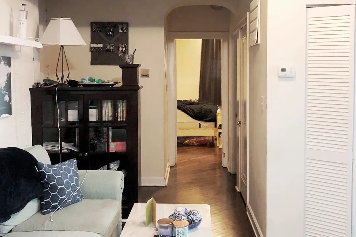 3325 N. Lakewood Ave, Apt G — living room with hallway view to bedroom